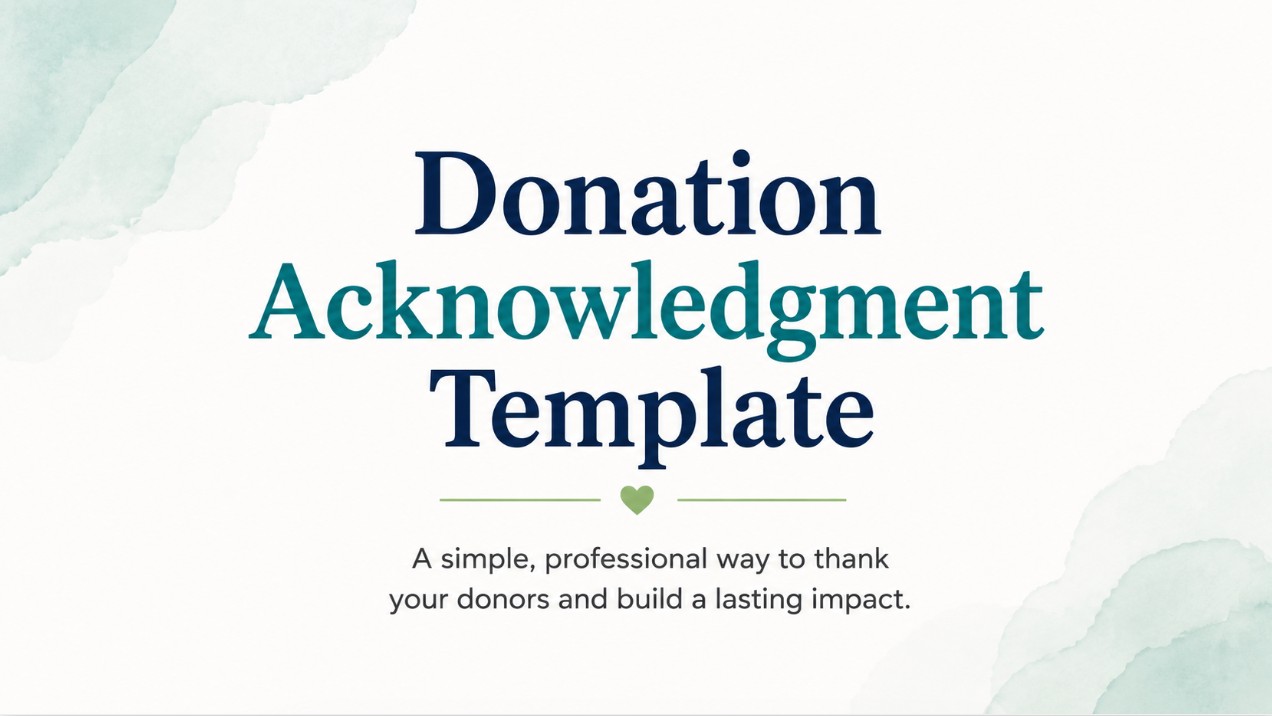 Donation Acknowledgment Letter Template